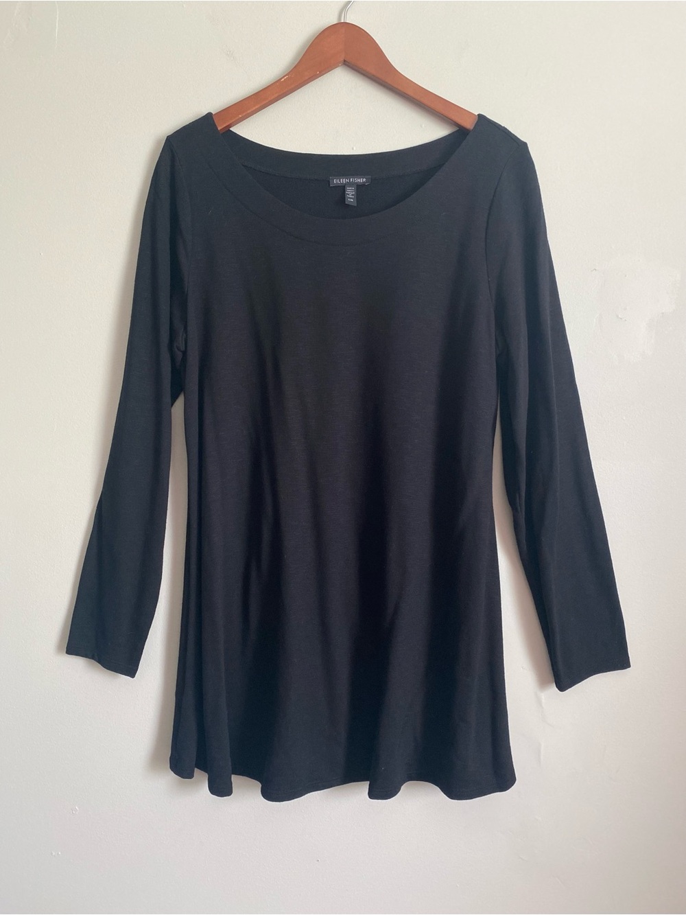 Eileen Fisher Tunic L Classic Minimalist Quiet Luxury Witchy Travel Lagenlook